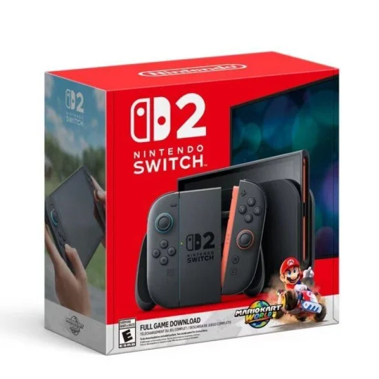 Nintendo Switch 2 Console Neon + Mario Kart World Bundle - Black (Hong Kong Version)